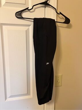 Black Athletic thick Leggings with Small Wing Logo